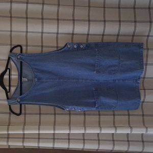 90s Denim Overall Dress